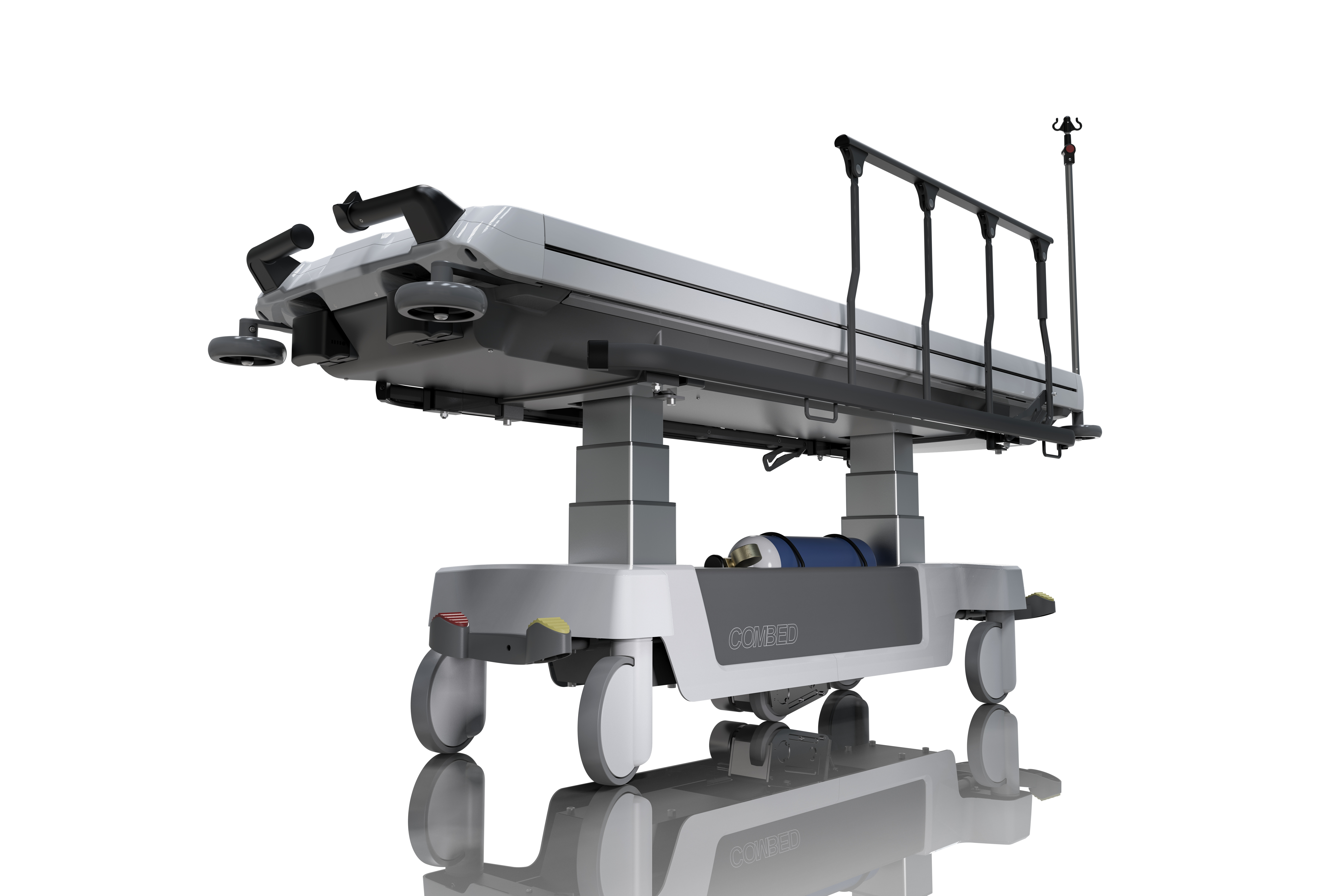 ComBed medizinischer Transferwagen CAD Konstruktion 3D Visualisierung Projekter Industrialdesign Agentur Deutschland